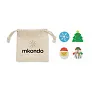 RUBBIES Set of 4 Christmas erasers