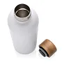  Wood RCS certified recycled stainless steel vacuum bottle - XD Collection