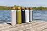  Wood RCS certified recycled stainless steel vacuum bottle - XD Collection