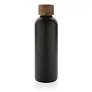  Wood RCS certified recycled stainless steel vacuum bottle - XD Collection
