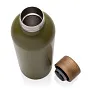 Wood RCS certified recycled stainless steel vacuum bottle - XD Collection