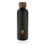  Wood RCS certified recycled stainless steel vacuum bottle - XD Collection