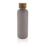  Wood RCS certified recycled stainless steel vacuum bottle - XD Collection