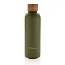  Wood RCS certified recycled stainless steel vacuum bottle - XD Collection