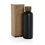  Wood RCS certified recycled stainless steel vacuum bottle - XD Collection
