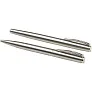 Didimis recycled stainless steel ballpoint and rollerball pen set (black ink) - Luxe