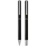 Lucetto poklon set od reciklirane aluminijske kemijske i roller olovke (crna tinta) - Luxe