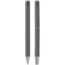 Lucetto poklon set od reciklirane aluminijske kemijske i roller olovke (crna tinta) - Luxe