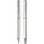 Lucetto poklon set od reciklirane aluminijske kemijske i roller olovke (crna tinta) - Luxe