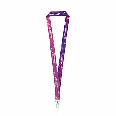 Polyester sublimation lanyard with carabiner