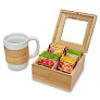 TUKAO bamboo tea box brown