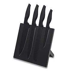 set of knives on a magnetic block