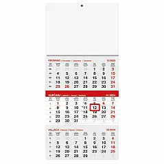 "Poslovni SIVO-CRVENI" trodjelni kalendar