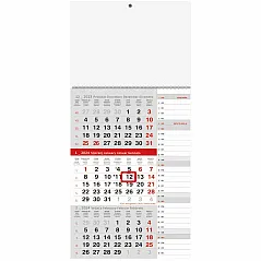 "Poslovni SIVO CRVENI planer" trodjelni kalendar
