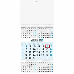 "Poslovni PLAVI 5 mj." trodjelni kalendar