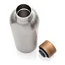  Wood RCS certified recycled stainless steel vacuum bottle - XD Collection