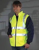 Fluo Quilted Jacket with Zip-Off Sleeves - Yoko
