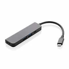 Terra USB hub s HDMI ulazom od RCS recikliranog aluminija - XD Xclusive