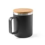LAUDA Mug in 90% recycled stainless steel with bamboo lid 420 mL