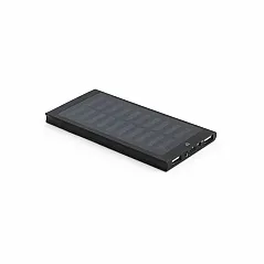 8.000 mAh power bank with solar panel in 100% recycled aluminium