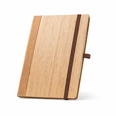 A5 notebook in bamboo and cork sheets with lined sheets