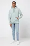  Iqoniq Trivor recycled polyester microfleece hoodie, storm grey - iqoniq