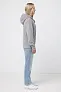  Iqoniq Trivor recycled polyester microfleece hoodie, storm grey - iqoniq
