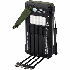 prijenosna solarna baterija od RCS reciklirane plastike s dinamom, 10.000 mAh