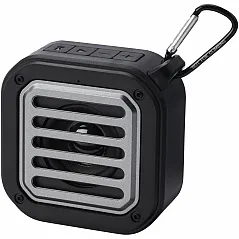 3W IPX5 RCS solarni Bluetooth® zvučnik od reciklirane plastike s karabinerom