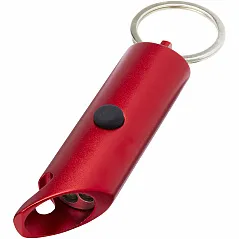 recycled aluminium IPX LED light and bottle opener with keychain
