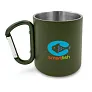 Pari Recycled stainless steel mug 280 ml with carabiner clip