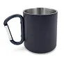 Pari Recycled stainless steel mug 280 ml with carabiner clip