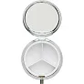  Metal pill box with 3 compartments, mirror