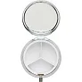  Metal pill box with 3 compartments, mirror