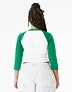  Women's Micro Rib 3/4 Raglan Baby Tee - Bella+Canvas