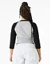  Women's Micro Rib 3/4 Raglan Baby Tee - Bella+Canvas
