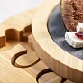  Bamboo cheese set, 4 pcs, slate cutting board