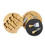  Bamboo cheese set, 4 pcs, slate cutting board