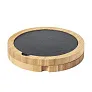  Bamboo cheese set, 4 pcs, slate cutting board