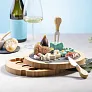  Bamboo cheese set, 4 pcs, slate cutting board
