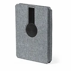 Multifunctional RPET notebook A5, magnetic wireless charger 10W, power bank 5000 mAh