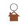  Keyring with front and back part made from recycled leather