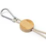 Wheat straw and cotton charging cable with carabiner clip, bamboo element