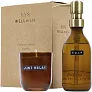 Wellmark Discovery 200 ml hand soap dispenser and 150 g scented candle set - bamboo fragrance - WELLmark