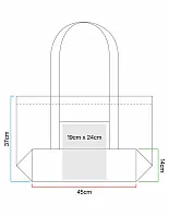 Shopper torba od organskog pamuka prugastog dizajna - 200 g/m² - Westford Mill