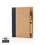  Kraft spiral notebook with pen - XD Collection