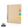  A5 Kraft spiral notebook with sticky notes - XD Collection