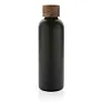 Wood RCS certified recycled stainless steel vacuum bottle - XD Collection