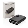  Standard aluminium RFID cardholder with PU wallet - XD Collection