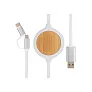  3-u-1 kabel s bežičnim punjačem od bambusa snage 5 W - XD Collection